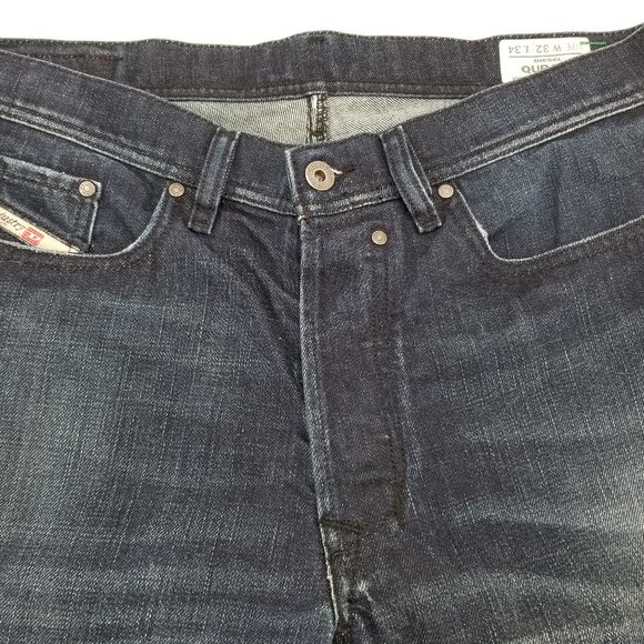 Diesel Mens Quratt Butt Fly Straight Dark Wash Denim 008FC Blue Jean Pants32x32 - Picture 5 of 13